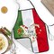 Italian Aprons for Women - Retro Grunge Italian Kitchen Apron Colosseum Heritage Traditional Mediterranean Diet Typographic Elements Aprons for Men Women Waterproof
